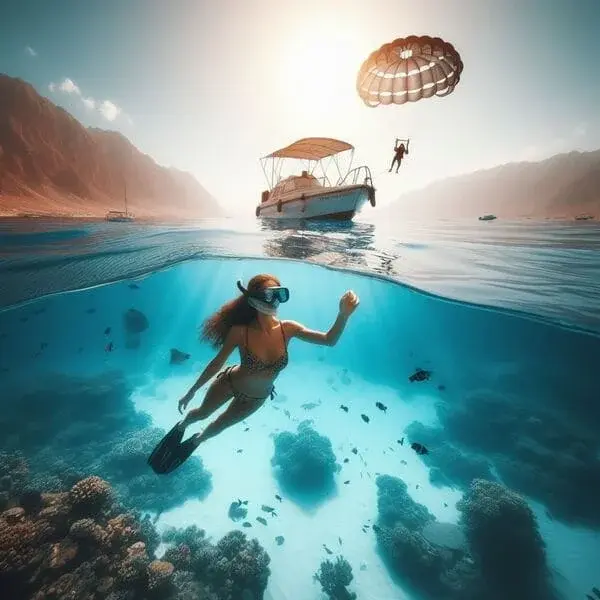 Битискаф + Снорклинг + Парашют за лодкой